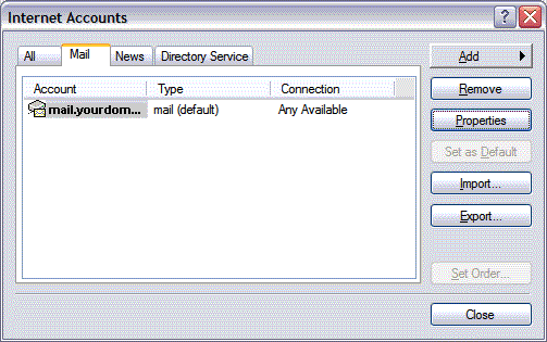 outlook configuration