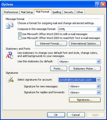 outlook configuration