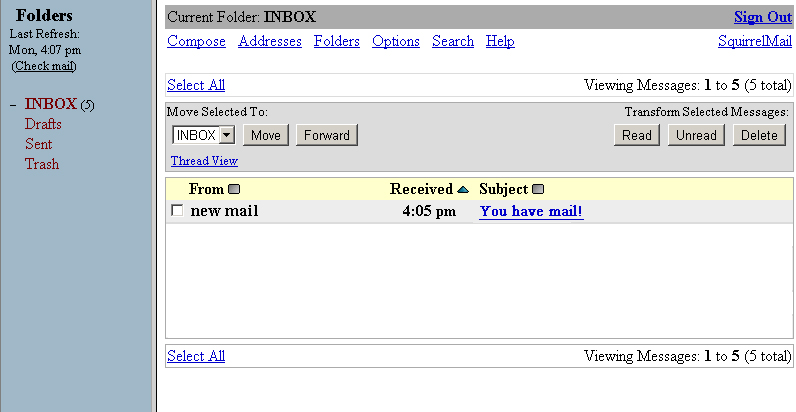webmail configuration